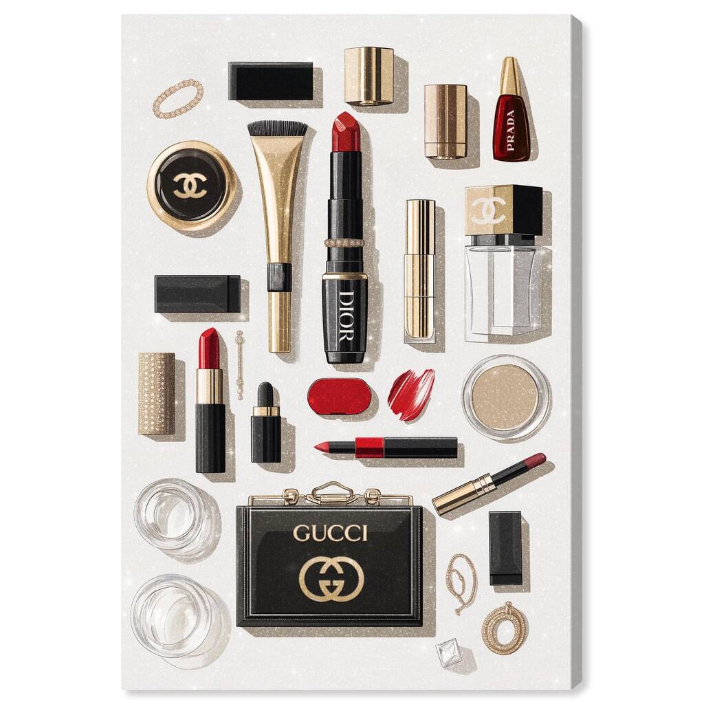 Luxury Makeup Collection II Canvas by Art Remedy, Gallery Wrapped