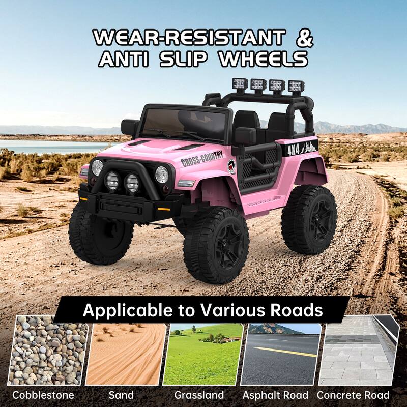 Electric Off-Road Kids Ride-On Car with Parent Remote Control