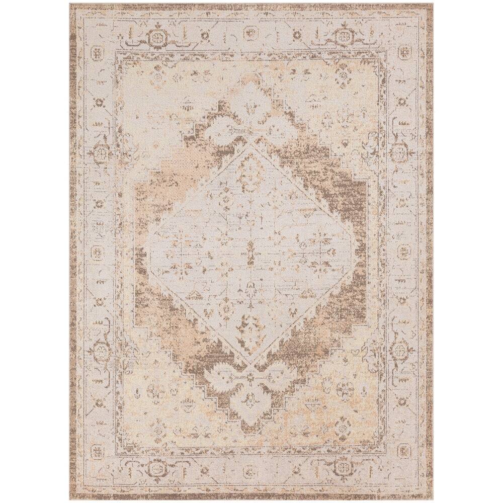 Nourison Abby Machine Washable Indoor only Persian Distressed Area Rug