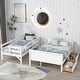 preview thumbnail 3 of 7, White Twin Over Full Pine Bunk Bed with Drawers, Slide, Shelves, Convertible