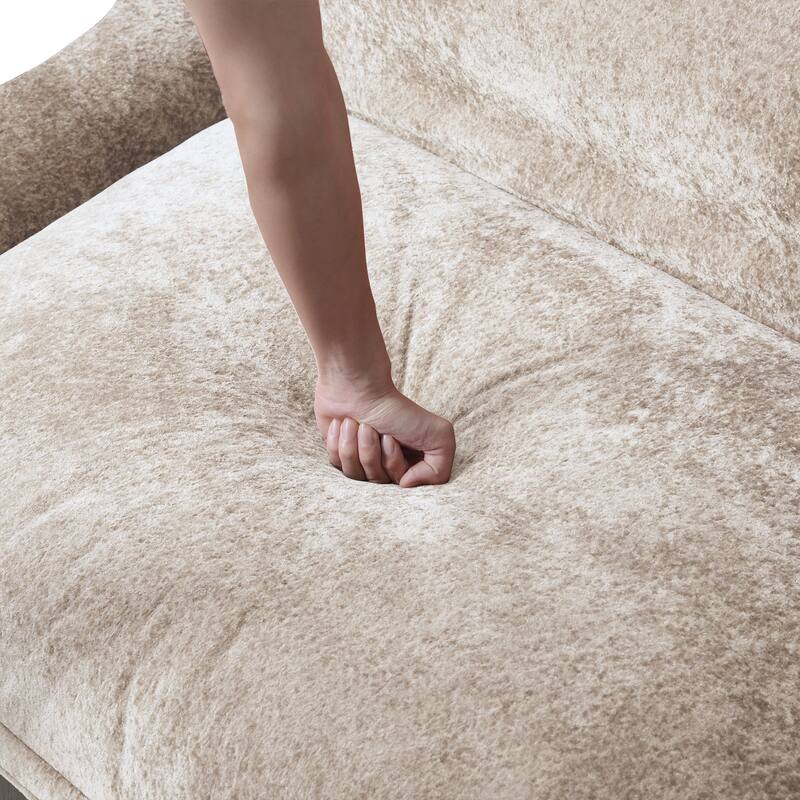 Living Room Furniture Velvet Sectional Sofa U-shaped Modular Sofa Deep Seat Upholstered Cloud Couch