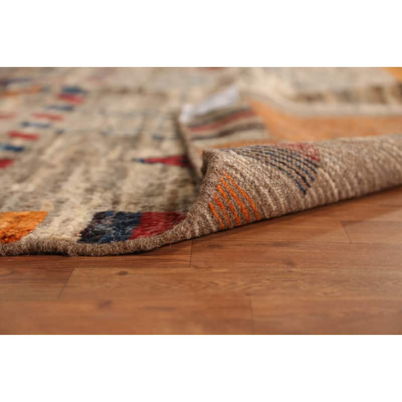 Geometric Moroccan Oriental Area Rug Handmade Wool Carpet - 7'0" x 9'8"
