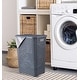 preview thumbnail 4 of 23, Superio Plastic Wicker Laundry Hamper with Lid Large Capacity - Capacity: 60l