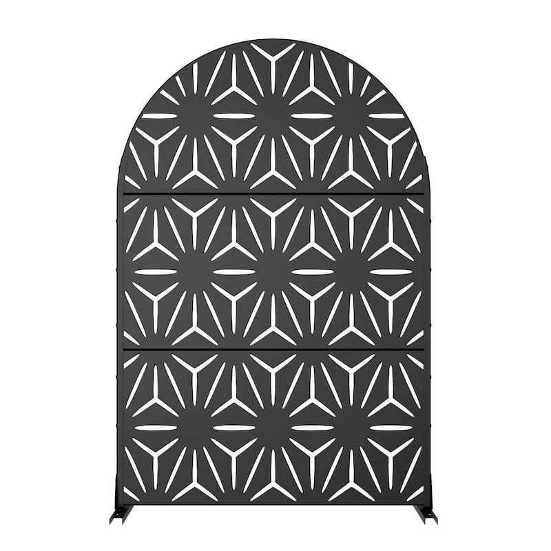 Dovelina 6ft.Outdoor Freestanding Metal Privacy Screen Decorative Garden Fence - 72"x47"