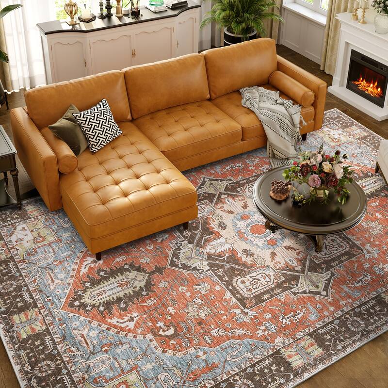 Artistic Medallion Printed Machine Washable Area Rug