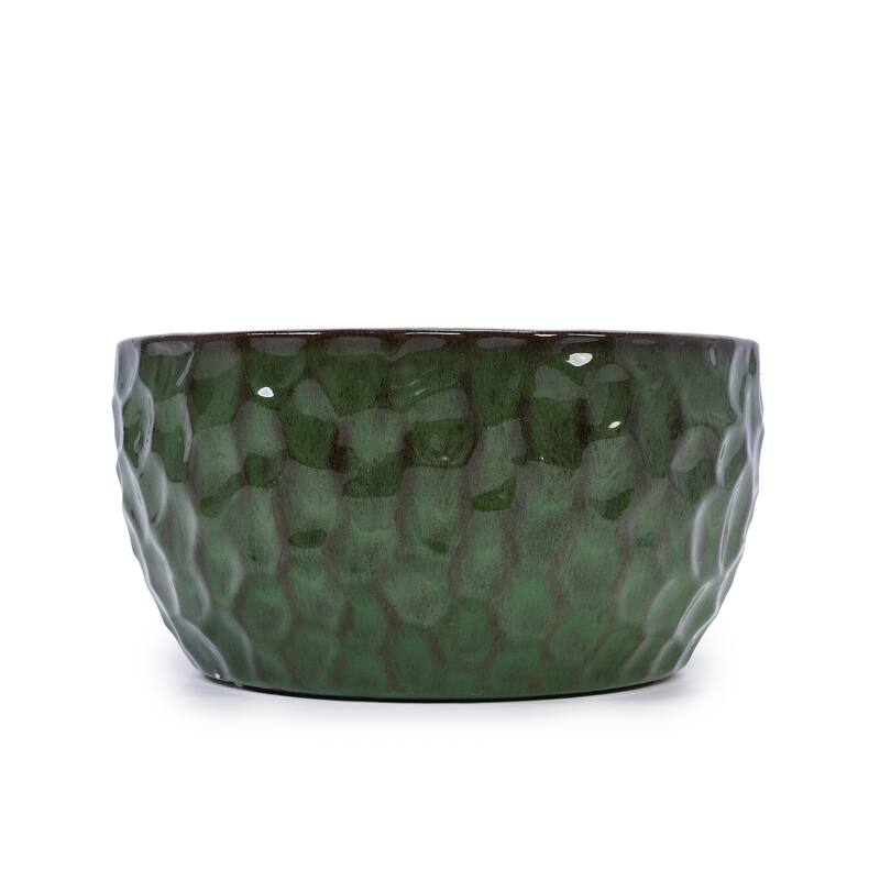 Ceramic Pots in Cobalt Blue Violets and Herbs with Breathable Design