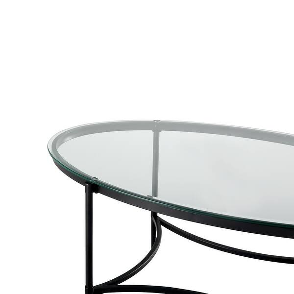 Home Modern Oval Glass Coffee Table On Sale Overstock 31938824 Glass or acrylic stays in. home modern oval glass coffee table