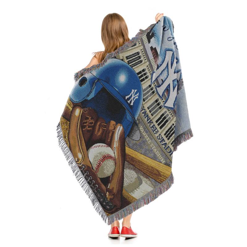 MLB Woven Tapestry Throw Blanket