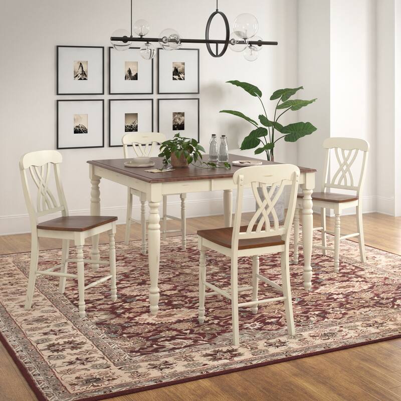 Brunico Counter Height Two-Tone Extending Dining Set