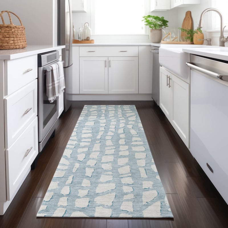 Machine Washable Indoor/ Outdoor Chantille Modern Abstract Rug