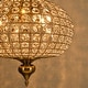 preview thumbnail 5 of 33, Retro French 4/5-Light Antique Brass Globe Crystal Chandelier Kitchen Island Pendant