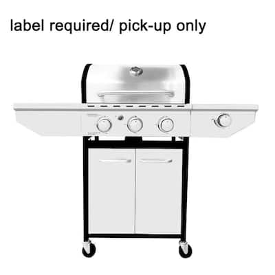 3-Burner Propane Gas Grill with Side Burner Cabinet for BBQ