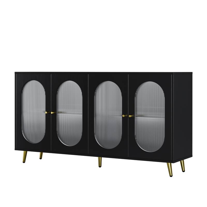 Modern Accent Sideboard Cabinet with Acrylic Doors