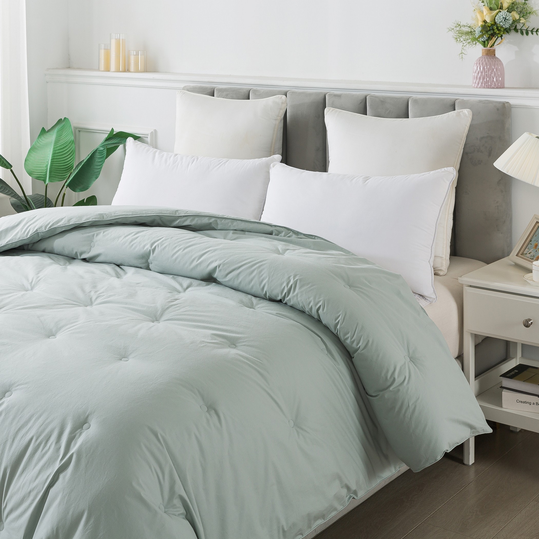 Royal Velvet Tufted Down Alternative Comforter King Blush
