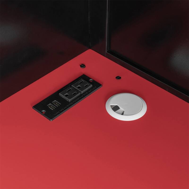 Full Size Loft Bed with Bulit-in Desk and RGB Light, Wooden Loft Bedframe w/ Multi-storage Shelves & Ladder, Kids Playhouse Bed