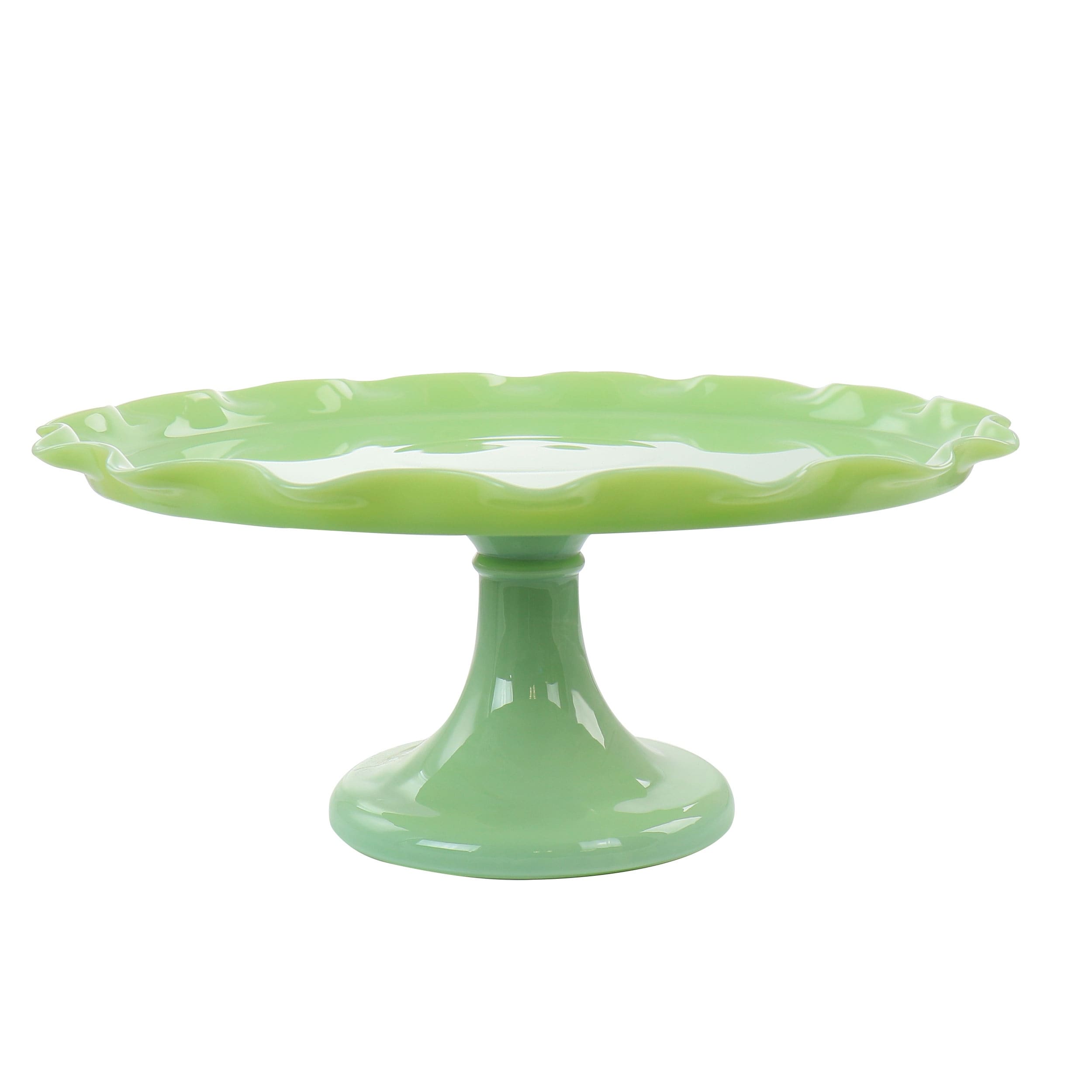 Martha Stewart Jadeite Glass Cake Stand White