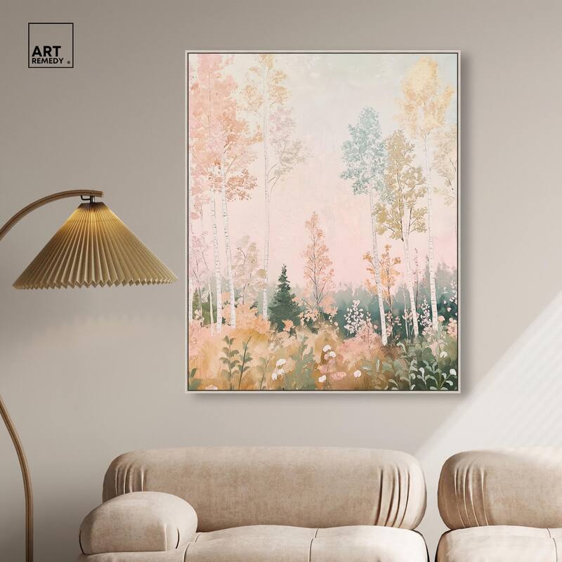 Birch Trees Canvas by Art Remedy
