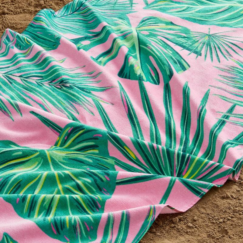 Linery & Co. 100% Cotton Printed Beach Towel for Kids, 30" x 60"