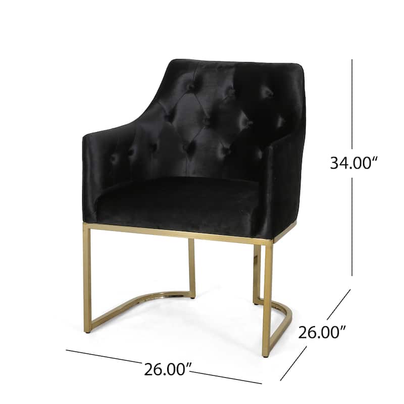 McDonough Modern Tufted Glam Accent Chair by Christopher Knight Home