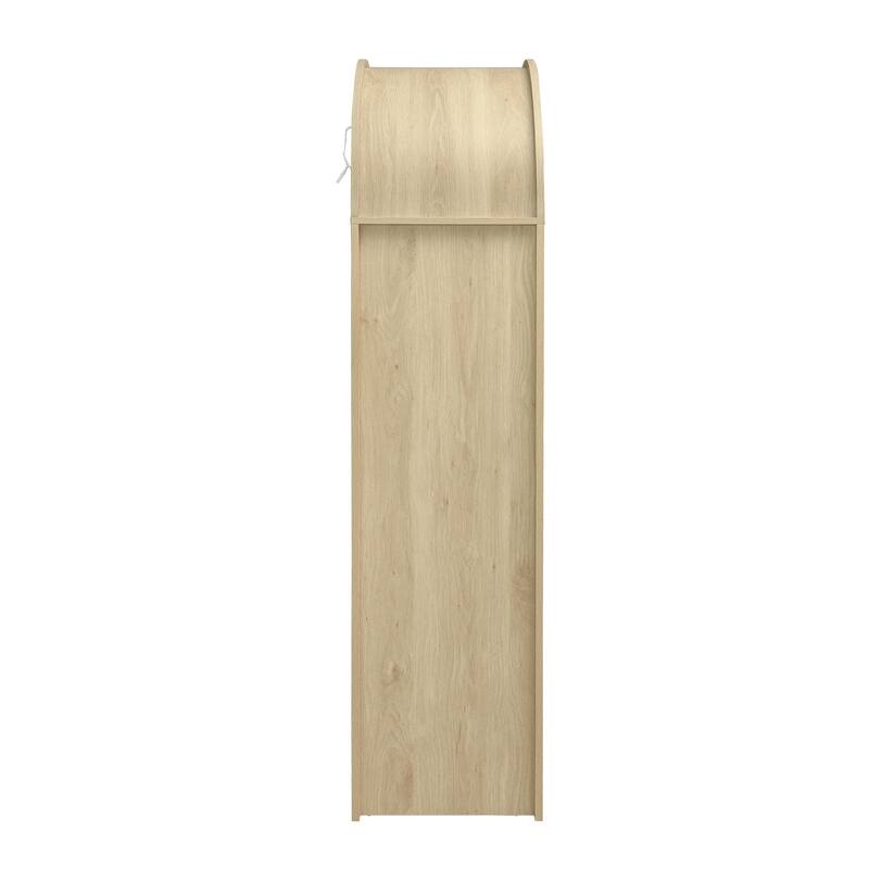 Wood Storage Cabinets with Magnetic Door Catcher, Tall Arched Kitchen Cabinet, Display Cabinet with Adjustable Shelves
