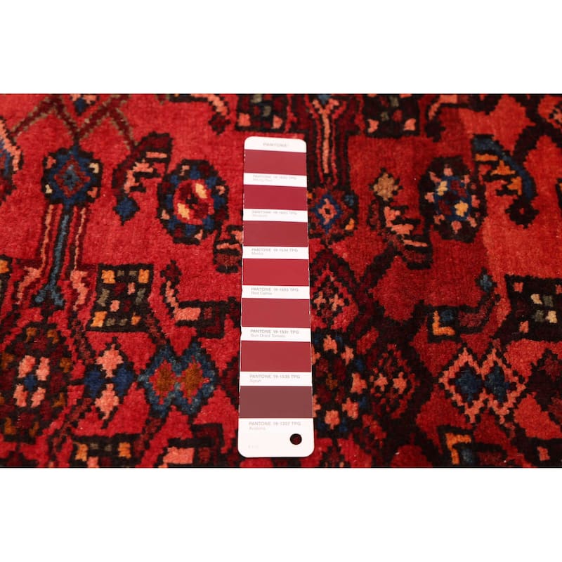 ECARPETGALLERY Hand-knotted Andelz Red Wool Rug - 3'7 x 11'0