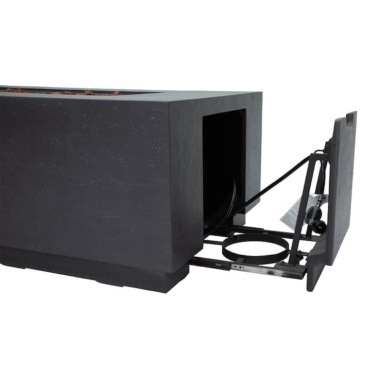 Elementi Andes Propane Fire Pit 60,000 BTUs - 66 x 32 Inches - 66 x 32 in.