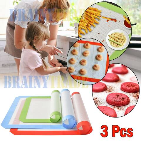 Chef Heat Resistant Baking Cookie Sheets- Reusable Non Stick Silicone Baking Mat for Freezers Large Size