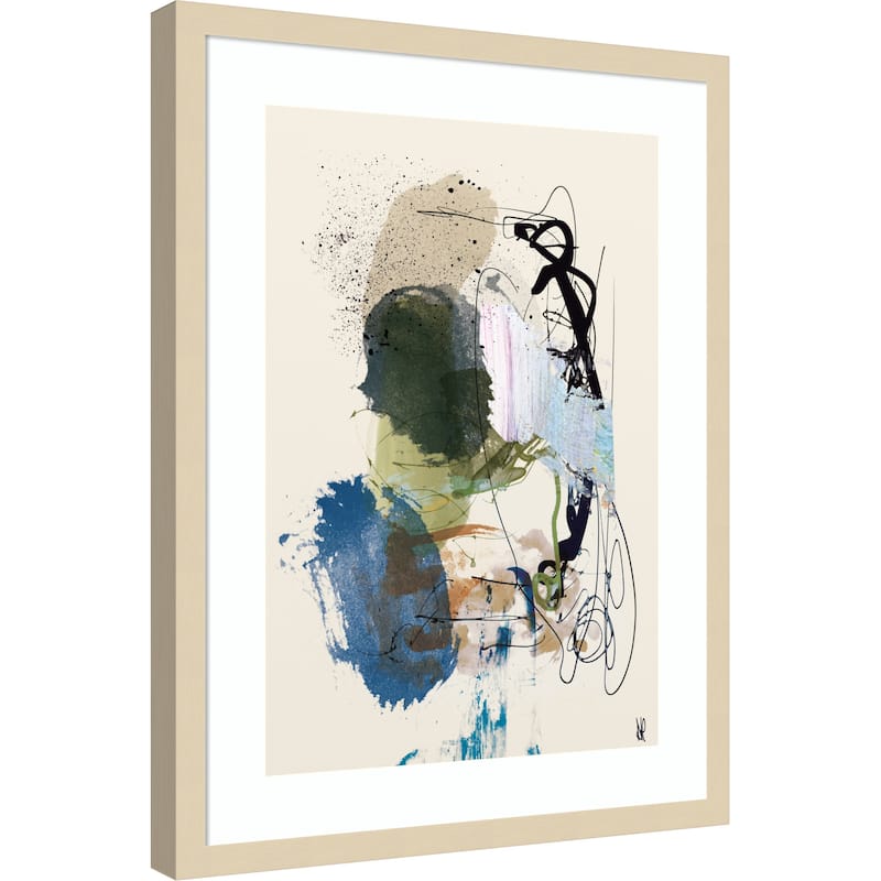 Twin Abstract by Dan Hobday Wood Framed Wall Art Print