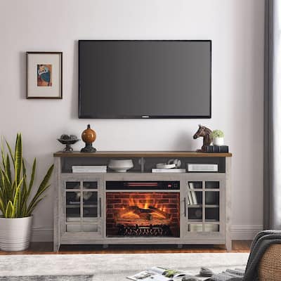 TV Stand for TVs up to 55" with Electric Fireplace
