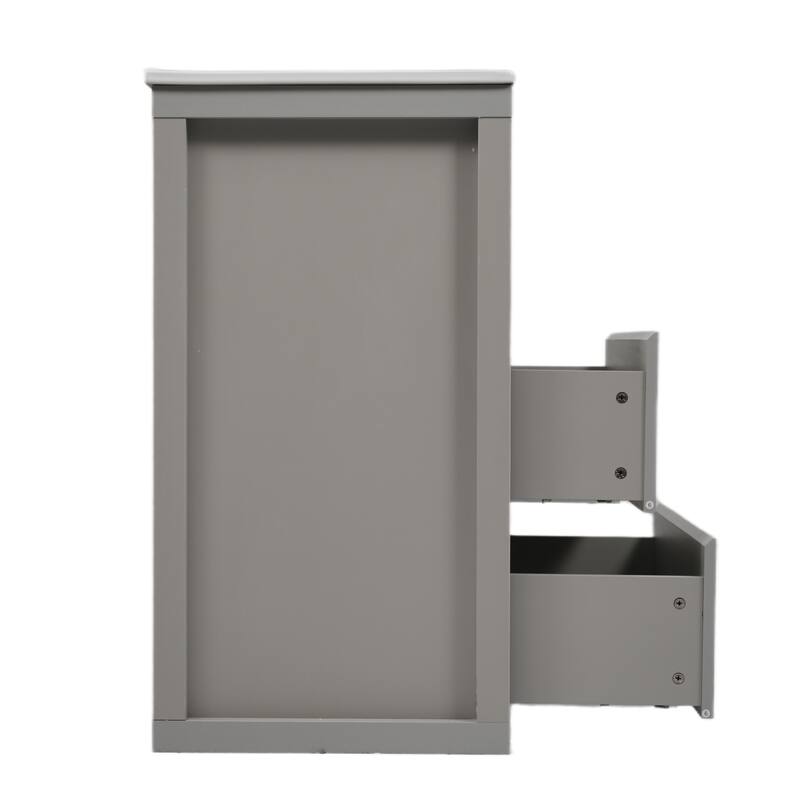 Minimalist Bathroom Cabinet Storage Vanity with 2 Lager Drawers