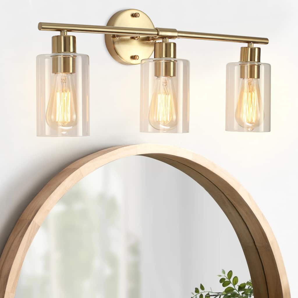 Modern 3-Light Dimmable Bathroom Vanity Lights, Industrial Wall Sconces, Modern Wall Lights - W22.83"x H8.46"