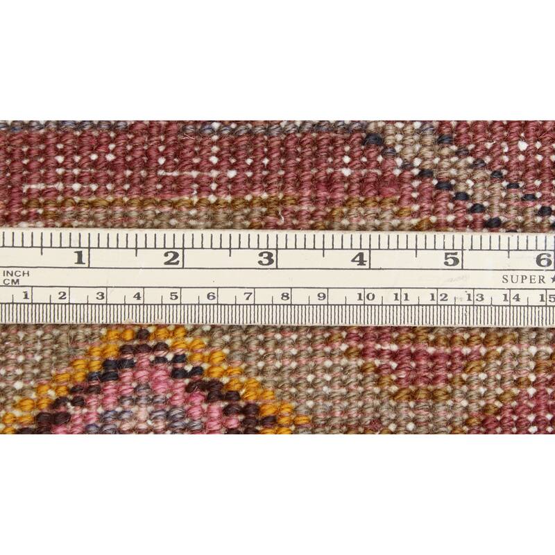 Fine Vintage Distressed Ferit Burgundy/Navy Runner - 3'2" x 8'11"