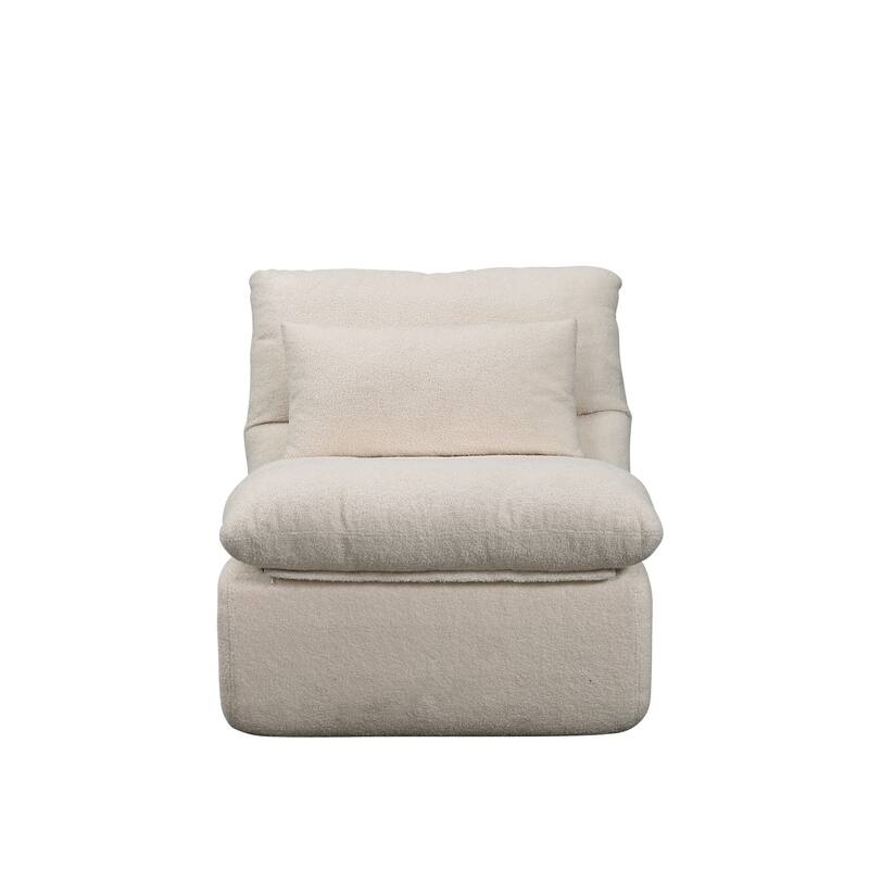 Beige 1-Seating Living Room Sofa Set