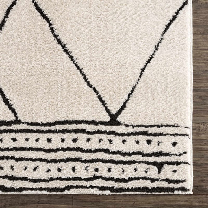 Hauteloom Keone Hallway, Kitchen Runner Rug - High Pile - Rose Cream - 2'8" x 7'3"