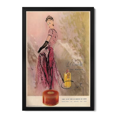 1940s Coty Perfume Magazine Advert Premium Framed Poster by Carl Erickson