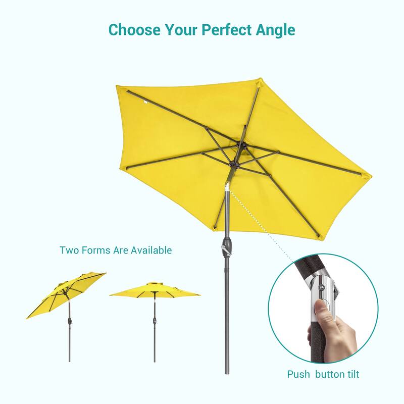 Bonosuki 7.5-foot Waterproof Sunshade Canopy Patio Umbrella