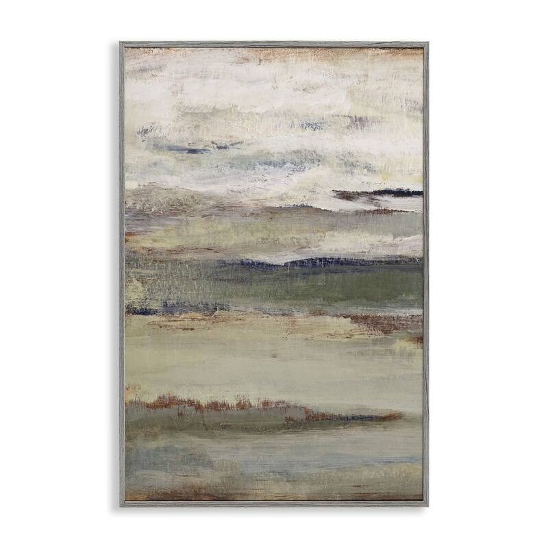 Stupell Abstract Earth's Layers Framed Giclee Art Design By Lanie Loreth - 20 x 30 - Grey
