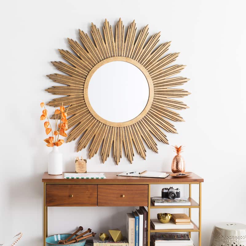 Livabliss Maggie Gilded Finish Accent Mirror - 47" x 47"