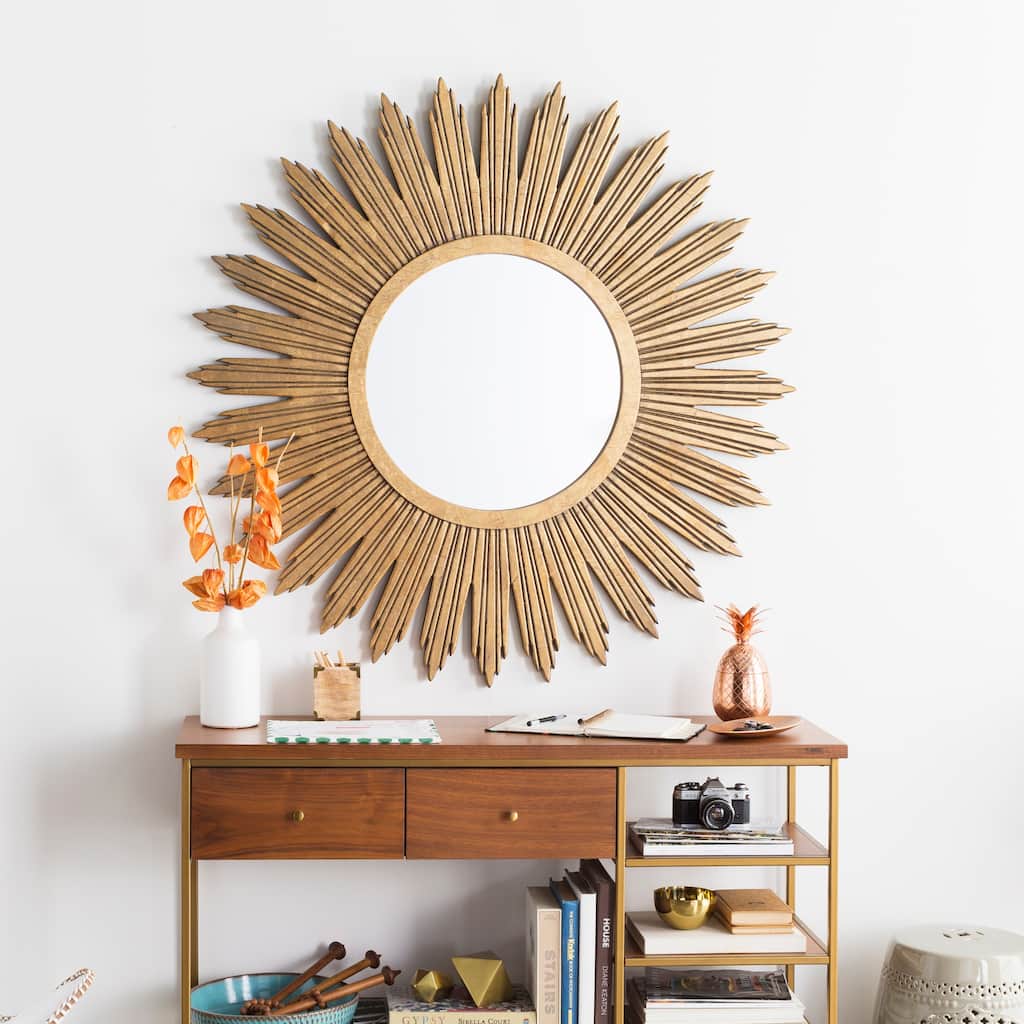 Livabliss Maggie Gilded Finish Accent Mirror - 47" x 47"