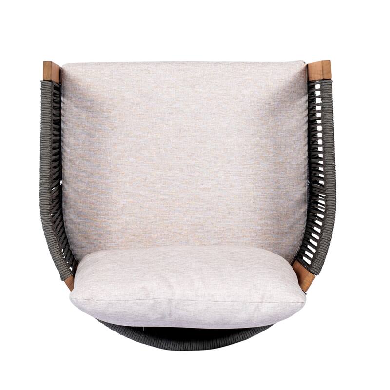 Christopher Knight Home Lysandros Solid Wood and Iron Swivel Dining Chair