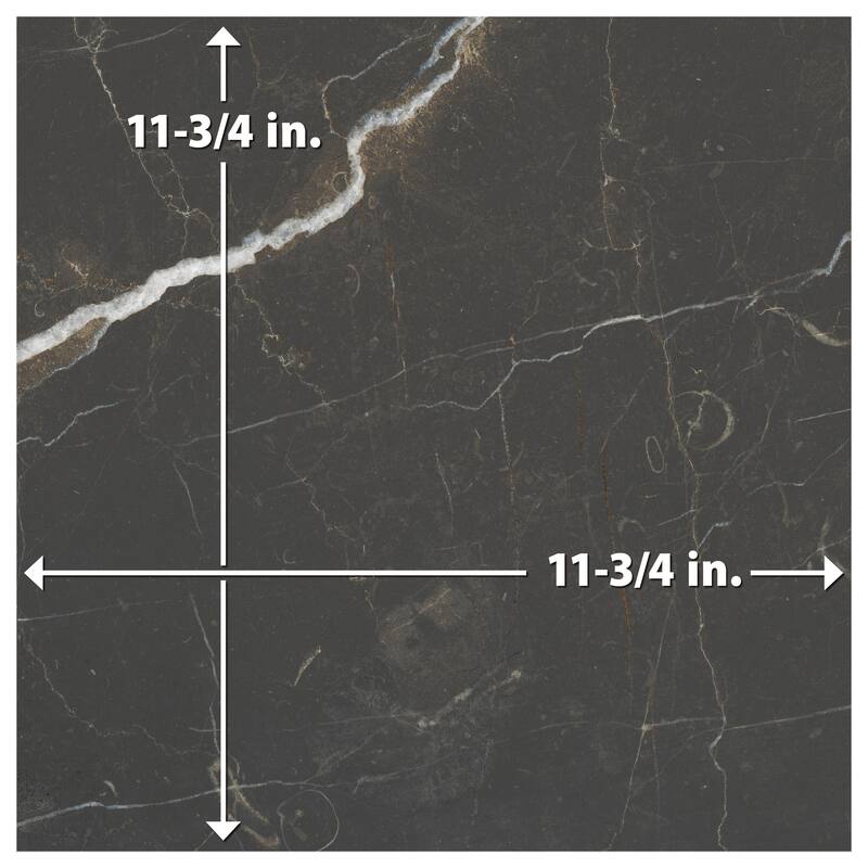 Merola Tile Reve Noir 11-3/4" x 11-3/4" Porcelain Floor and Wall Tile