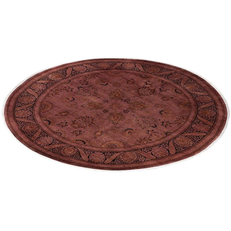 Overdyed One-of-a-Kind Hand-Knotted Area Rug - Purple - 9' 1" x 9' 1"