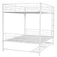 preview thumbnail 20 of 22, Full Over Full Metal Bunk Bed with Shelf & Guardrails - Sleek and Functional