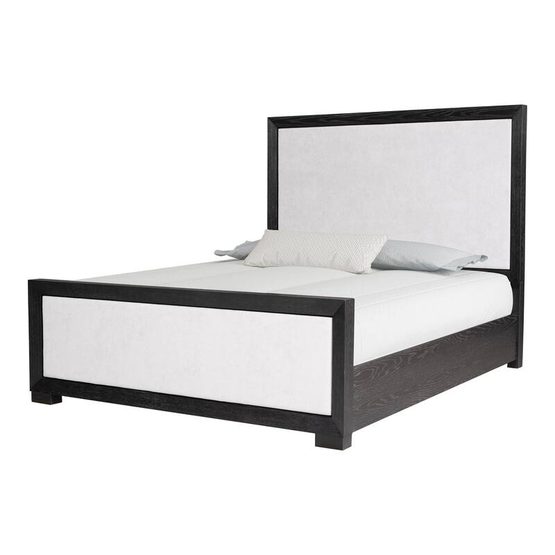 Furniture of America Durem II Modern Classic 5-Piece Solid Wood Panel Bedroom Set with 2-Drawer Oversized Nightstand