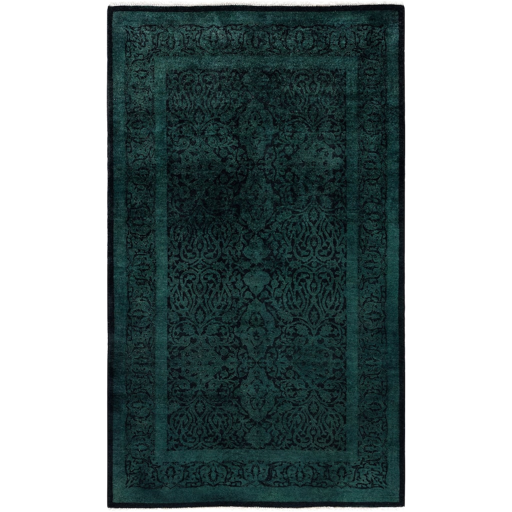 Overdyed One-of-a-Kind Hand-Knotted Area Rug - Black - 3' 1" x 5' 3"