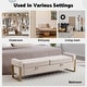 preview thumbnail 37 of 79, 66" Storage Bench King Size End of Bed with Double Lids and Gold Legs