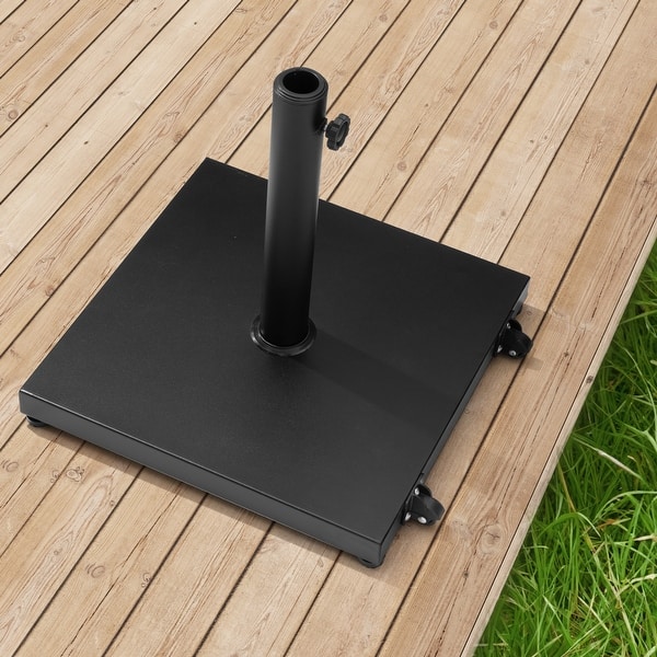 40 lb patio umbrella stand Tangkula lbs Round Base, Heavy Duty Water & Sand Filled Umbrella Weight for 1.5" Poles, Market Table Umbrella for Garden, Poolside, Black : Patio, Lawn & Garden providing optimal performance even in windy conditions when used in conjunction with a patio table 40 lbs. Patio Umbrella Base