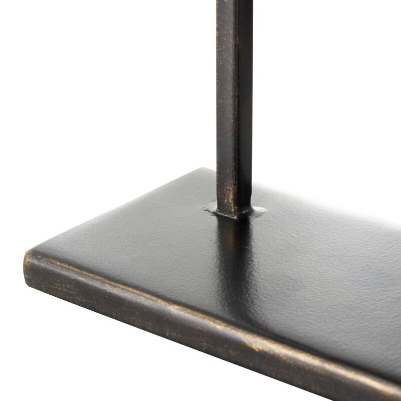 Metal Modern Abstract Easel - Set of 2 Black - Roche River Decor - 4"W x 9"L x 11"H