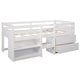 preview thumbnail 45 of 46, Wood Twin Loft Bed with 2 Shelves & 2 drawers for Bedroom(Antique Gray)
