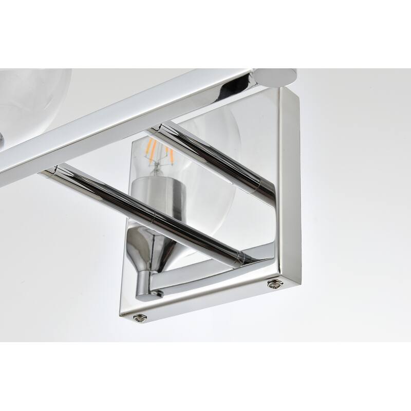 Felz 1 Light Black and Clear Bath Sconce
